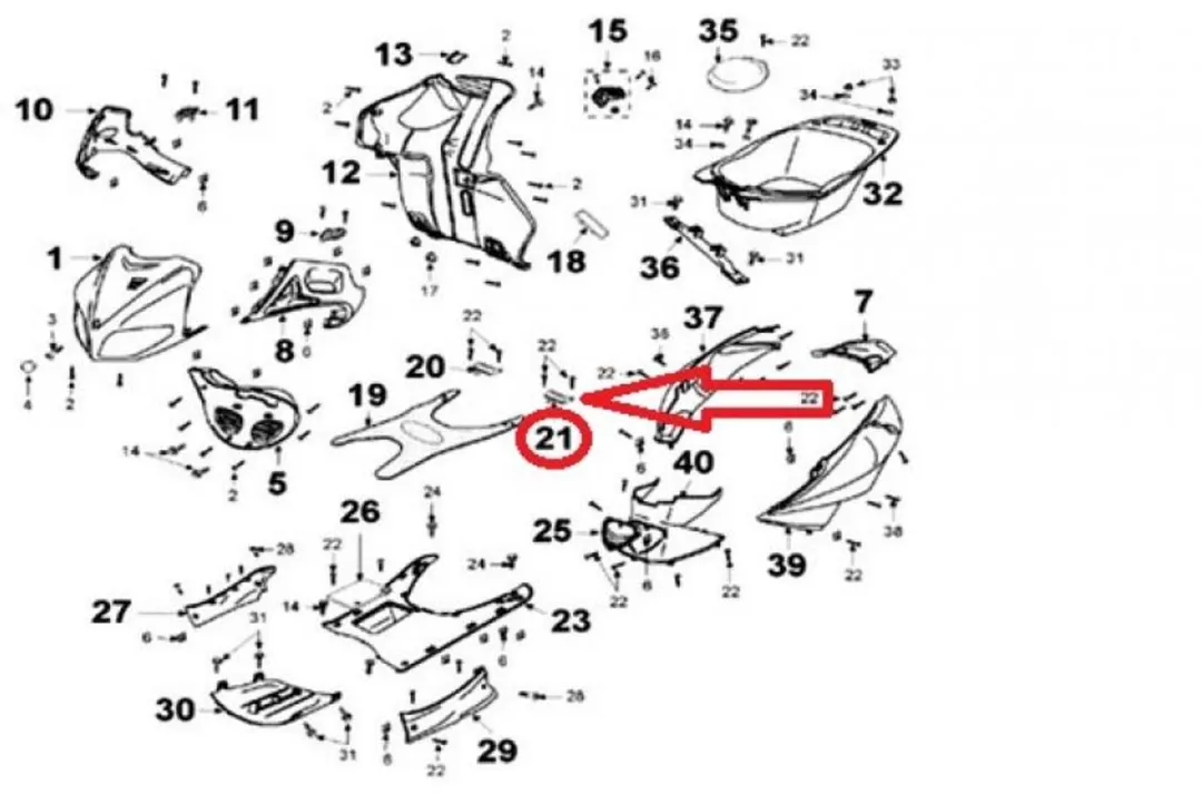 Peugeot 125 Sum Up Cale-pied passagier 800382
