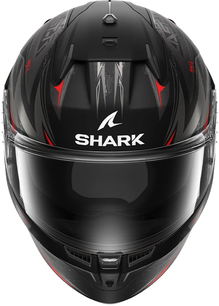Shark D-SKWAL 3 Blast-R Motorhelm - S - Mat Zwart/Antraciet/Rood