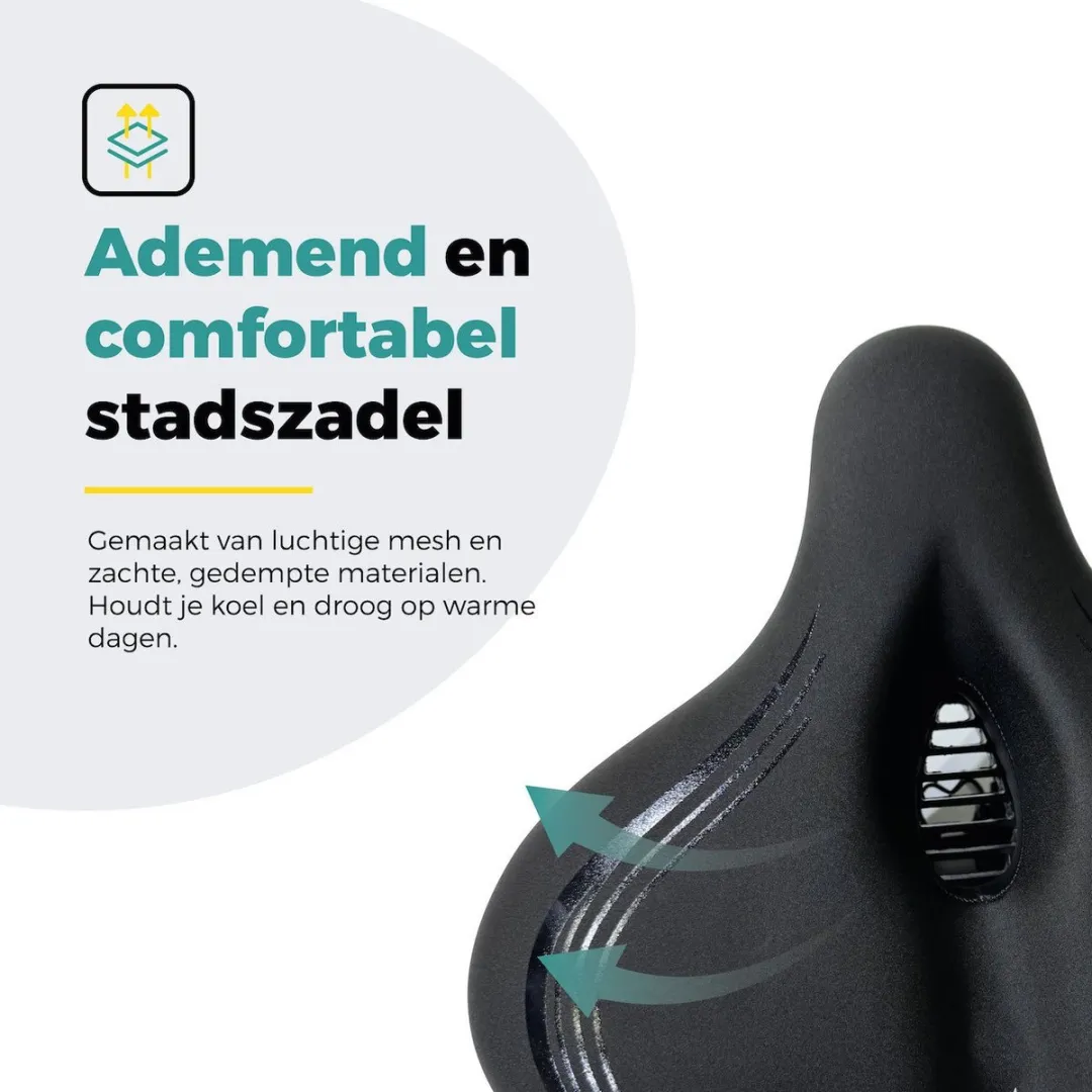 Voltano XXXL Medicus Fietszadel - Zwart - 30x29,5cm - afbeelding 6 van 6