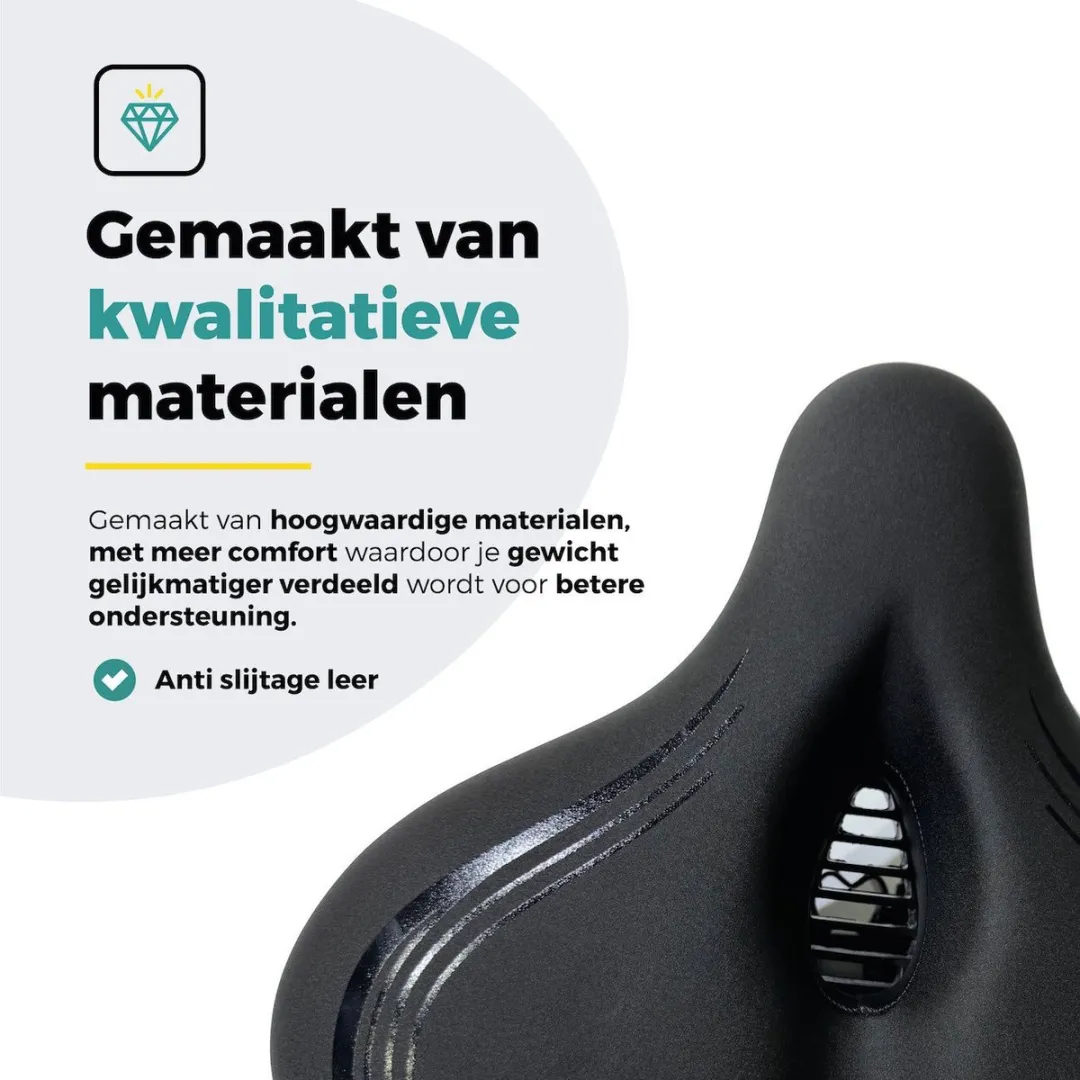 Voltano XXXL Medicus Fietszadel - Zwart - 30x29,5cm