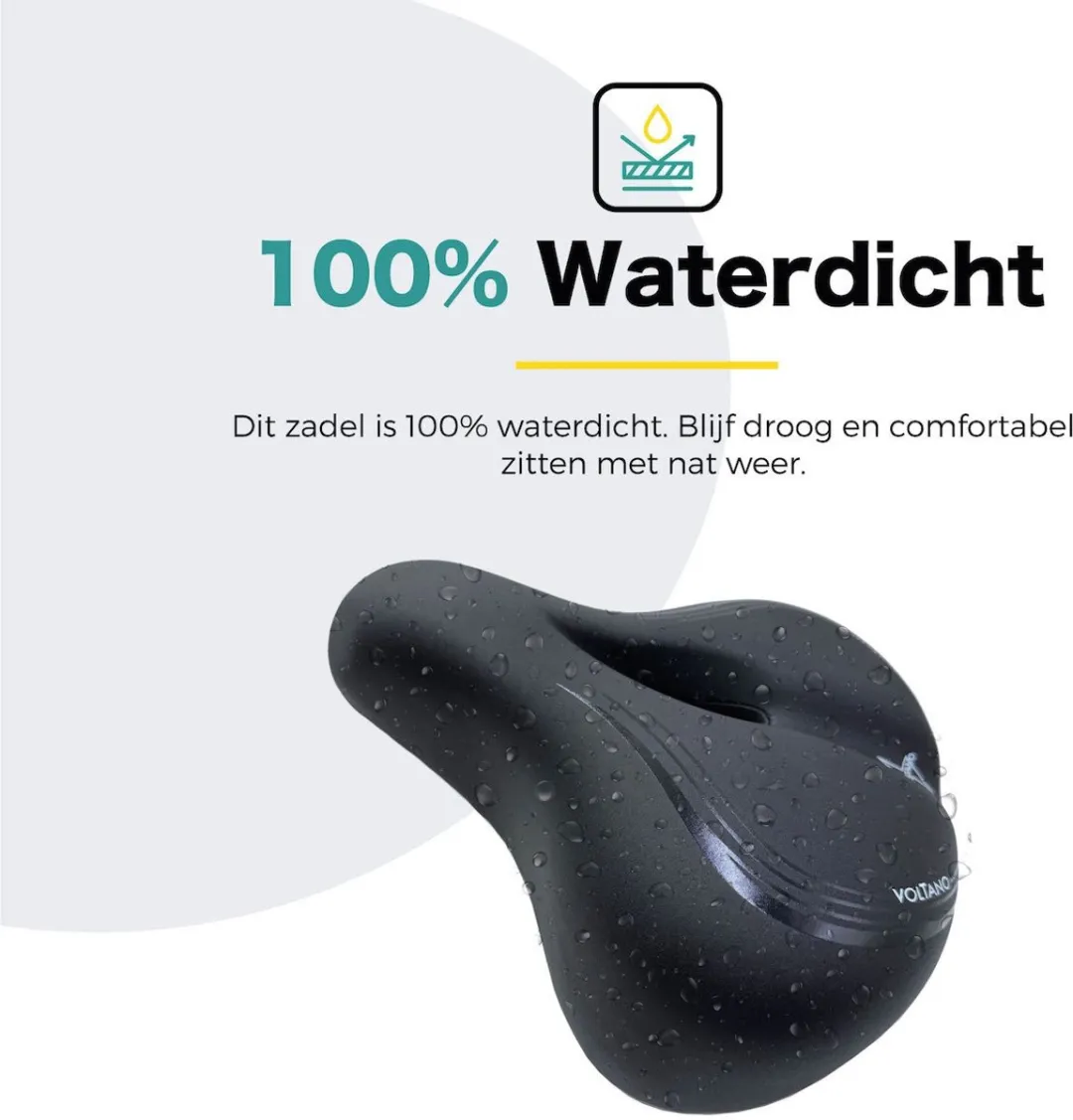 Voltano XXXL Medicus Fietszadel - Zwart - 30x29,5cm