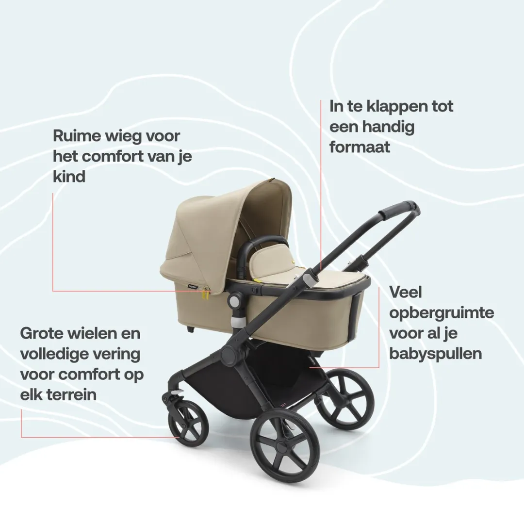Bugaboo Fox Cub Kinderwagen - All-terrain Wieg & Stoel - Desert Beige