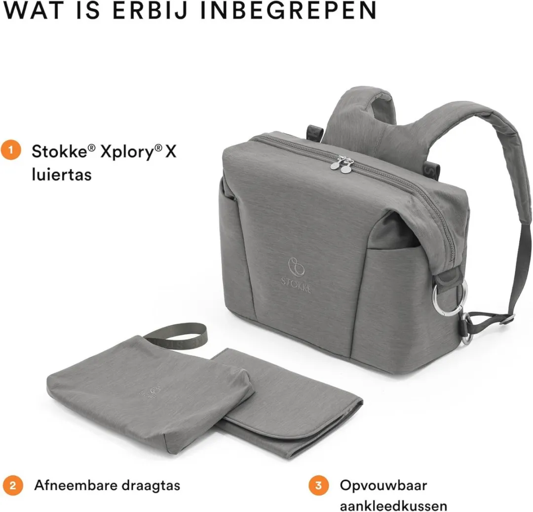 Stokke Luiertas met Aankleedkussen - Grijs