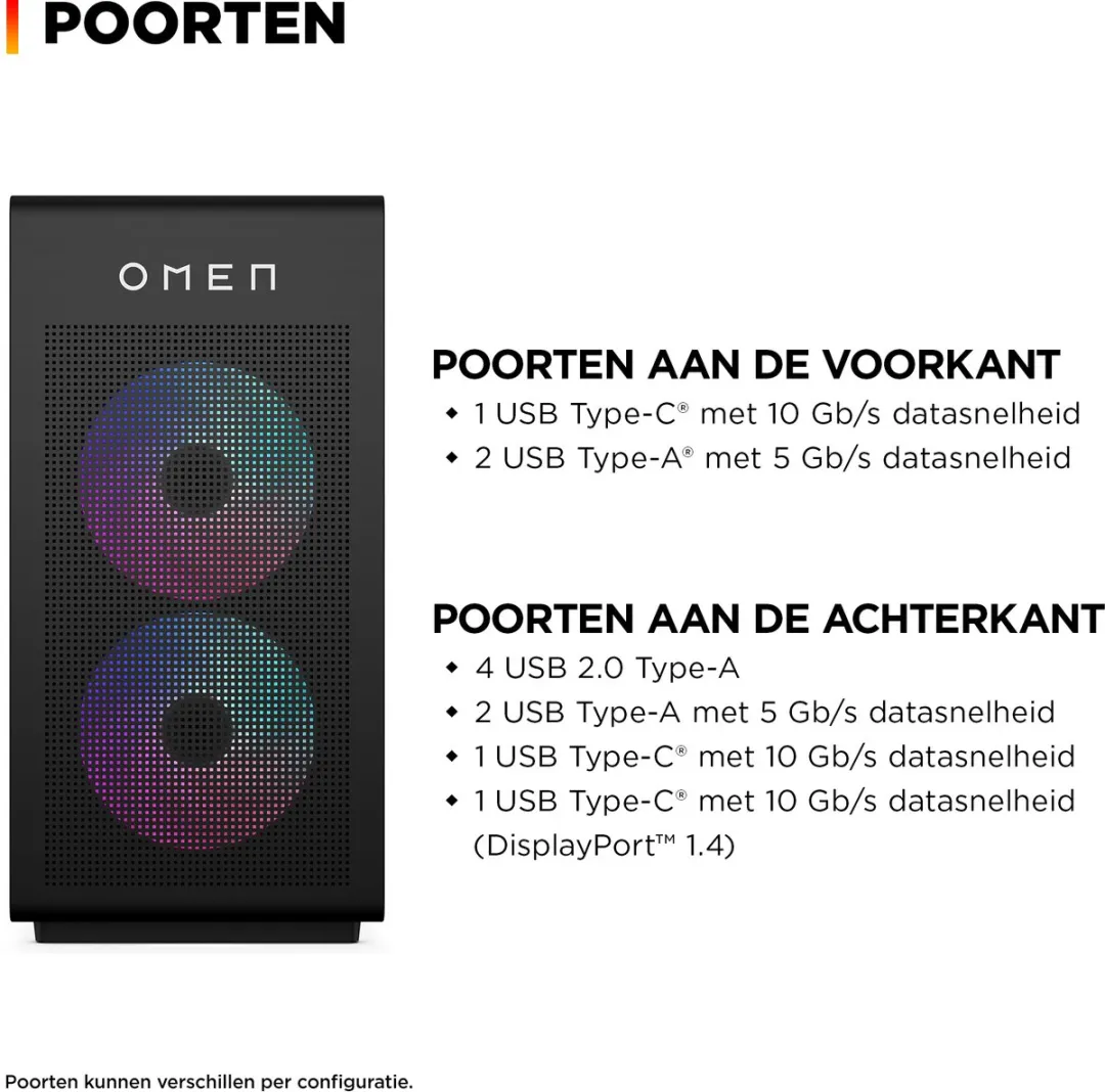 HP OMEN 35L GT16-1773nd Gaming PC - Zwart