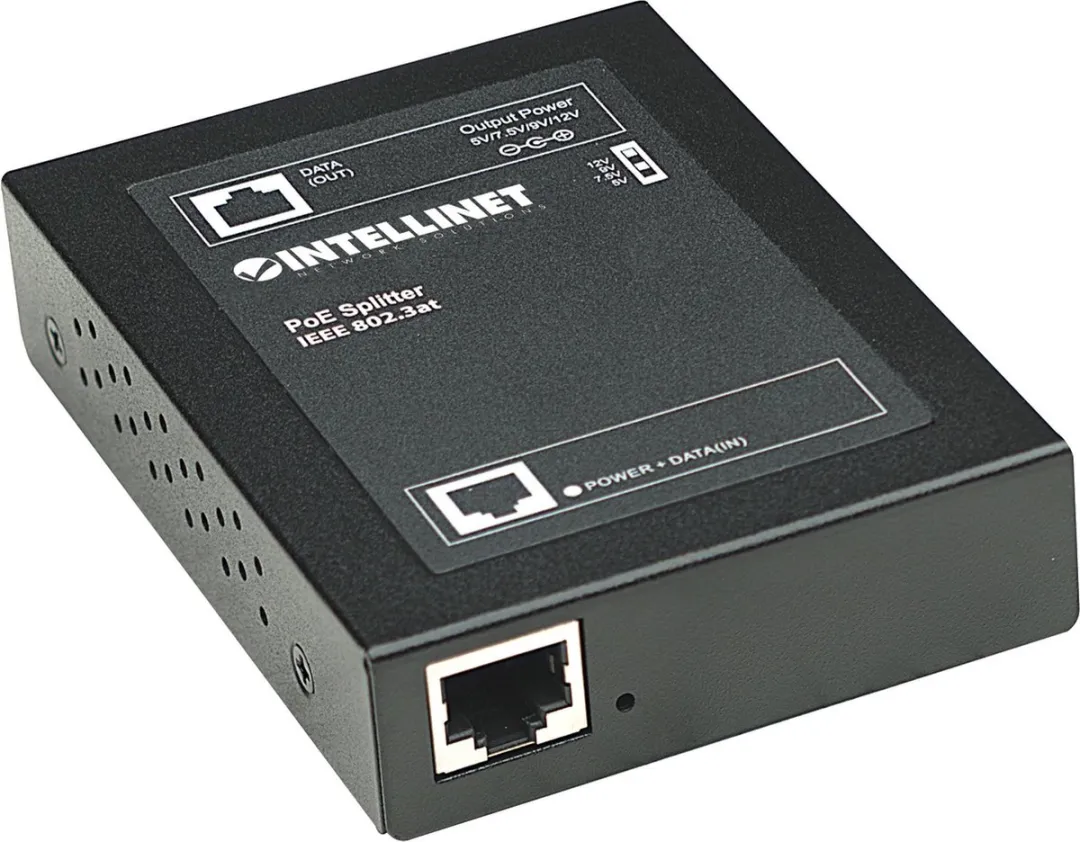 Intellinet 560443 PoE+ Splitter - 1 Poort - 30W - Zwart