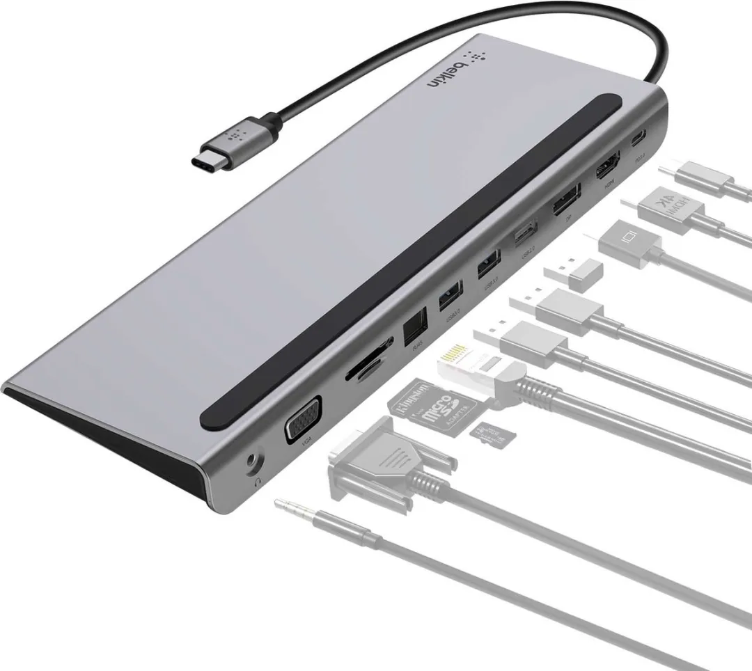 Belkin INC004BTSGY USB-C Docking Station 11-in-1 - Grijs