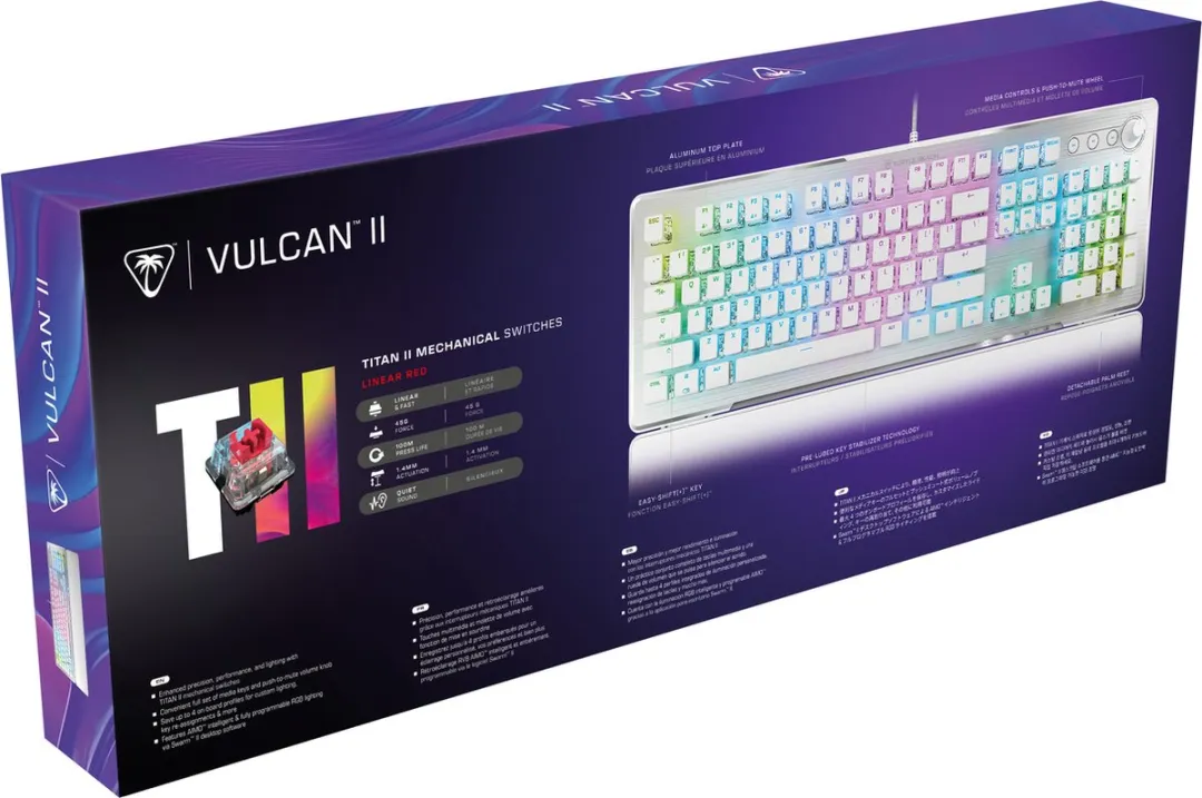 Turtle Beach Vulcan II TURA38.BX.GAKF Mechanisch Gaming Toetsenbord - Wit - afbeelding 6 van 6