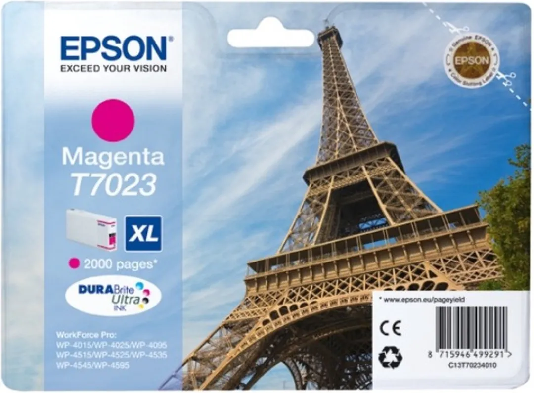 Epson T7023XL Magenta Inktcartridge - 2000 pagina's