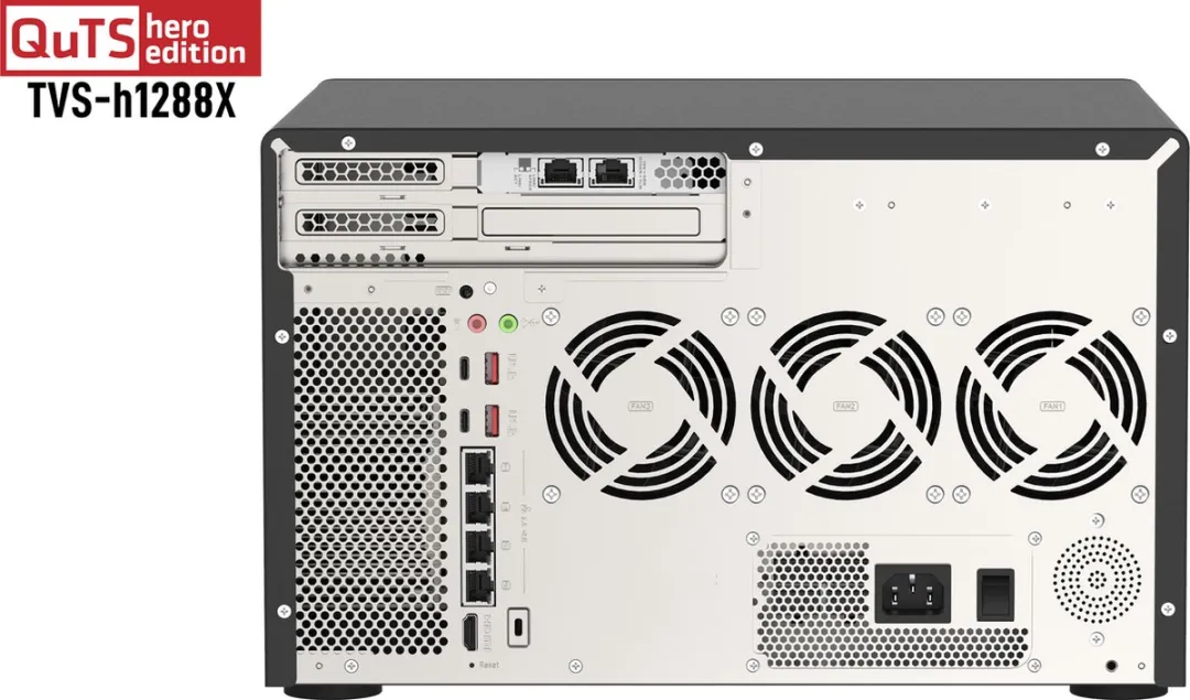 QNAP TVS-H1288X-W1250 NAS - 12 Sloten - 6 Kernen - Zwart