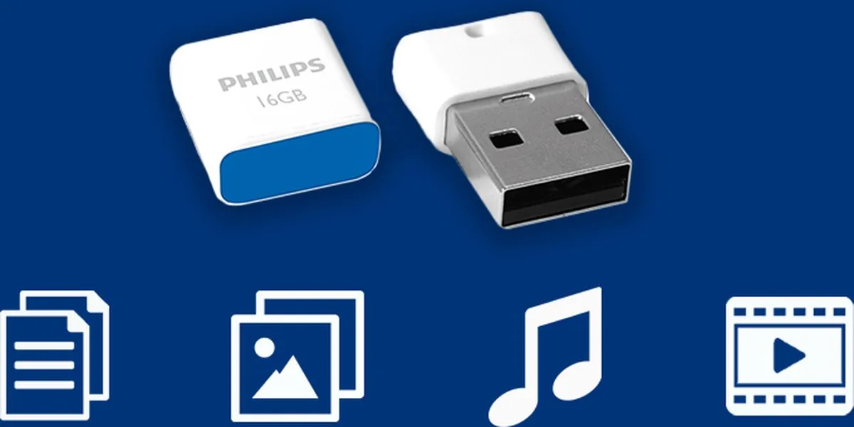 Philips Pico FM16FD85B USB Stick 16GB - Blauw
