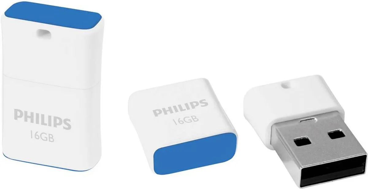 Philips Pico FM16FD85B USB Stick 16GB - Blauw
