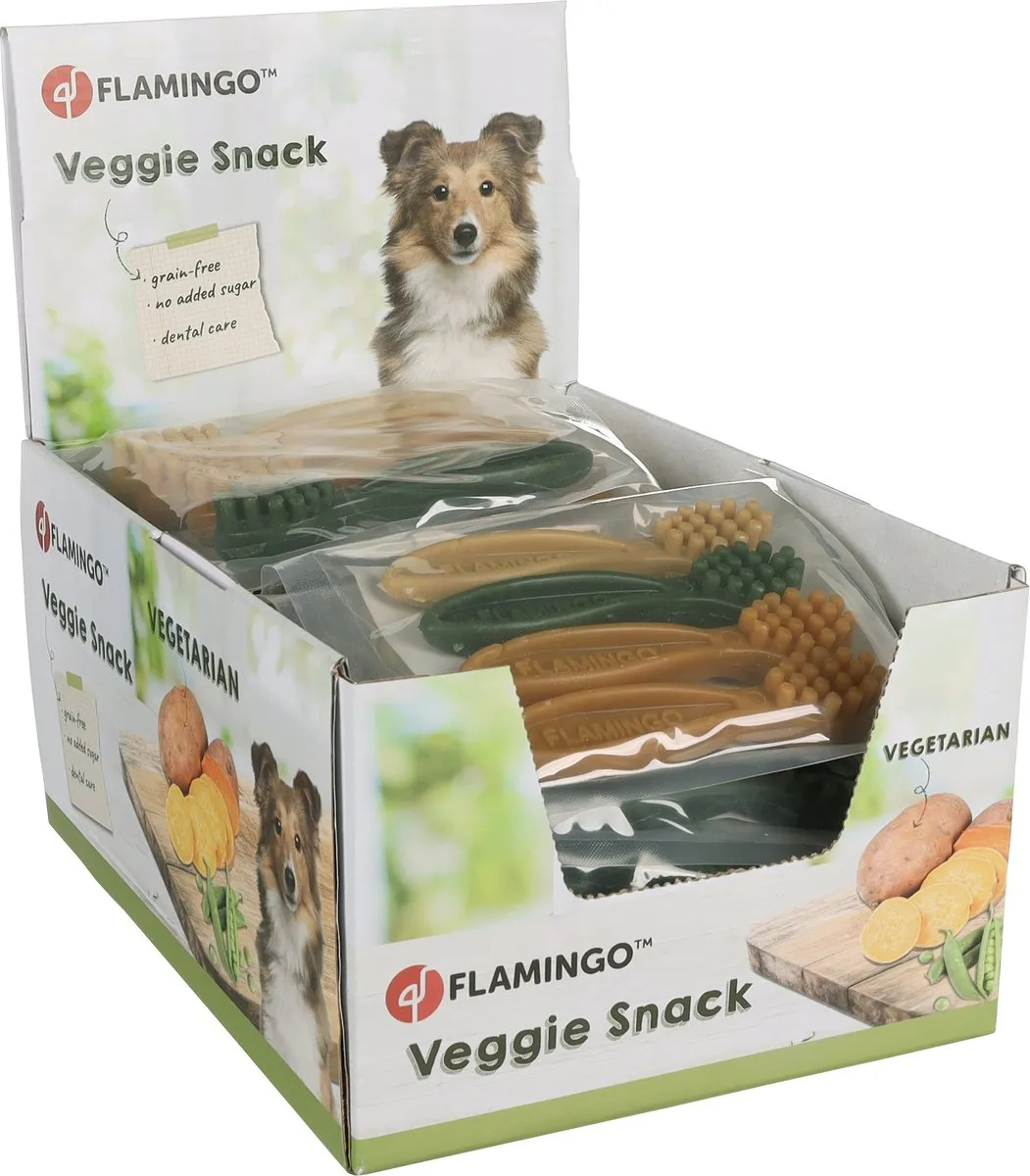 Flamingo Veggie Tandenborstel Mixkleur - 4 Stuks