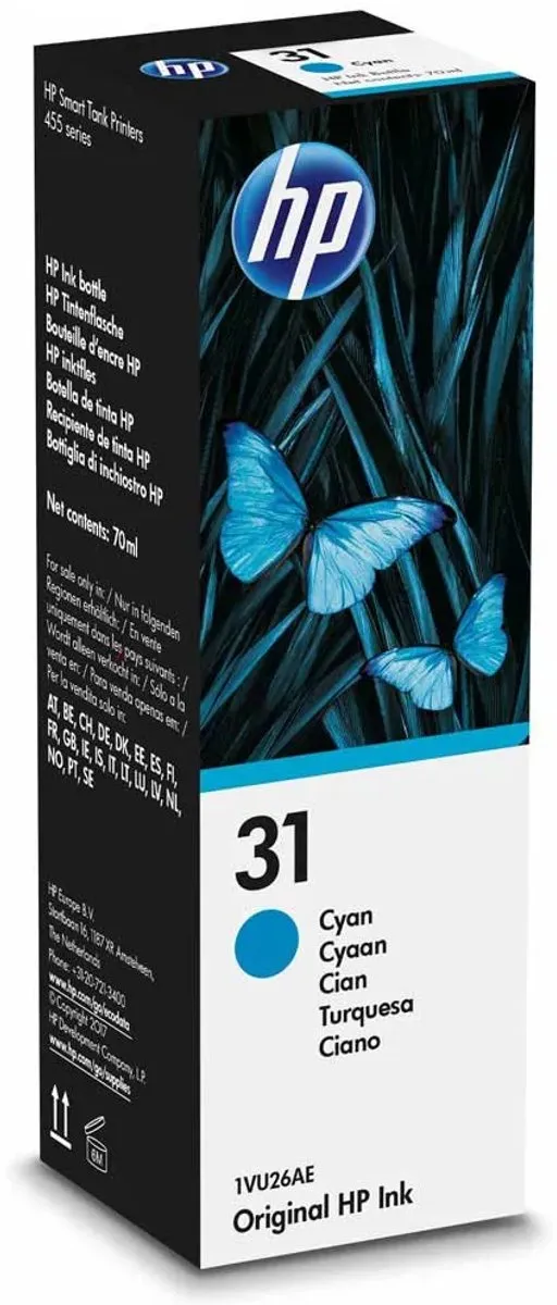 HP 31 Cyan 1VU26AE Inktcartridge - 8000 pagina's