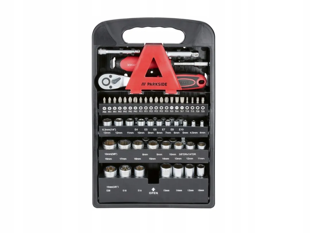 Parkside Doppenset 61 Delen met Ratel en Bits