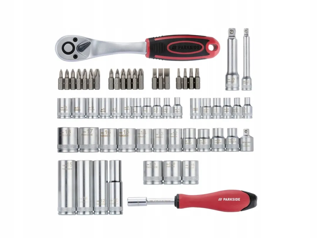Parkside Doppenset 61 Delen met Ratel en Bits