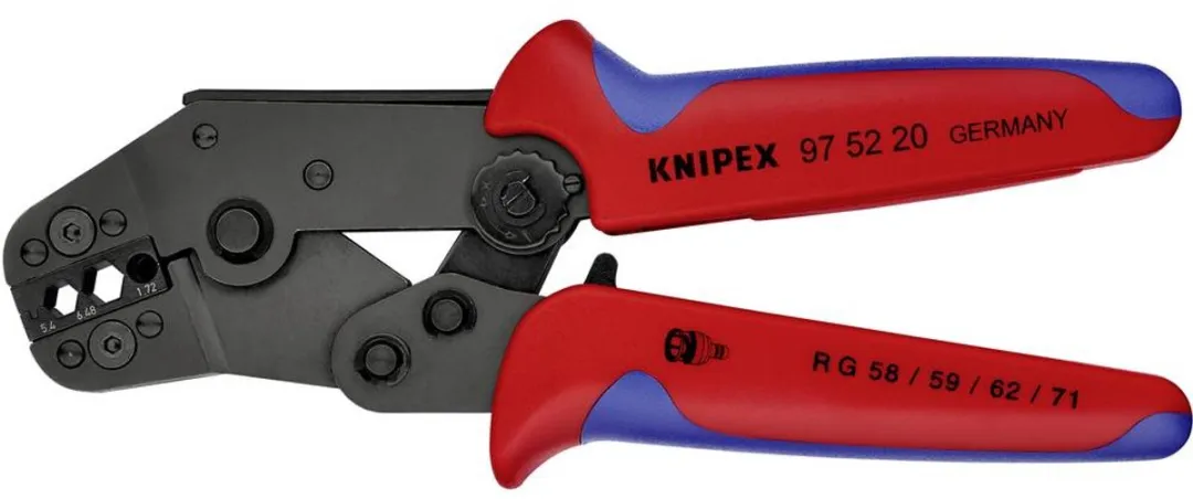 Knipex 97 52 20 Krimphefboomtang Coax BNC+TNC