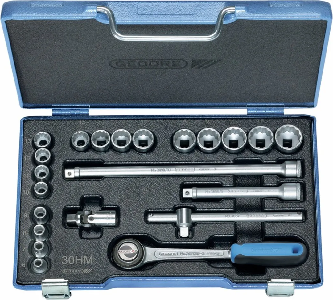Gedore Dopsleutelset 3/8" 23-delig WK 30-19 L