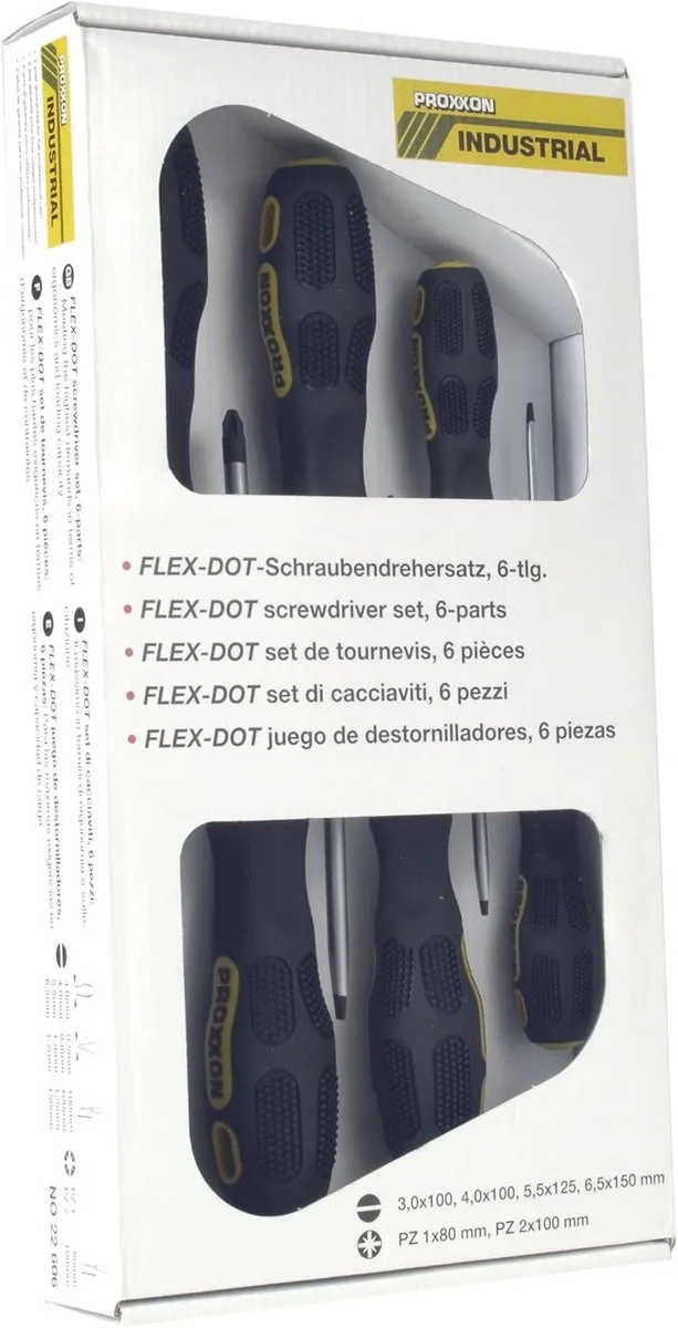 Proxxon Flex-dot Schroevendraaierset 6-delig - SL 3-6,5/PZ 1-2 - 22606