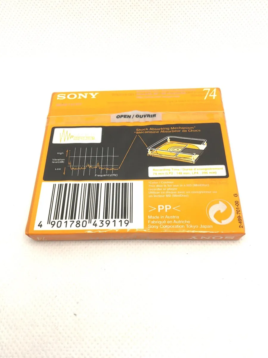 Sony 74 Min Minidisc Color Collection Shock - Oranje