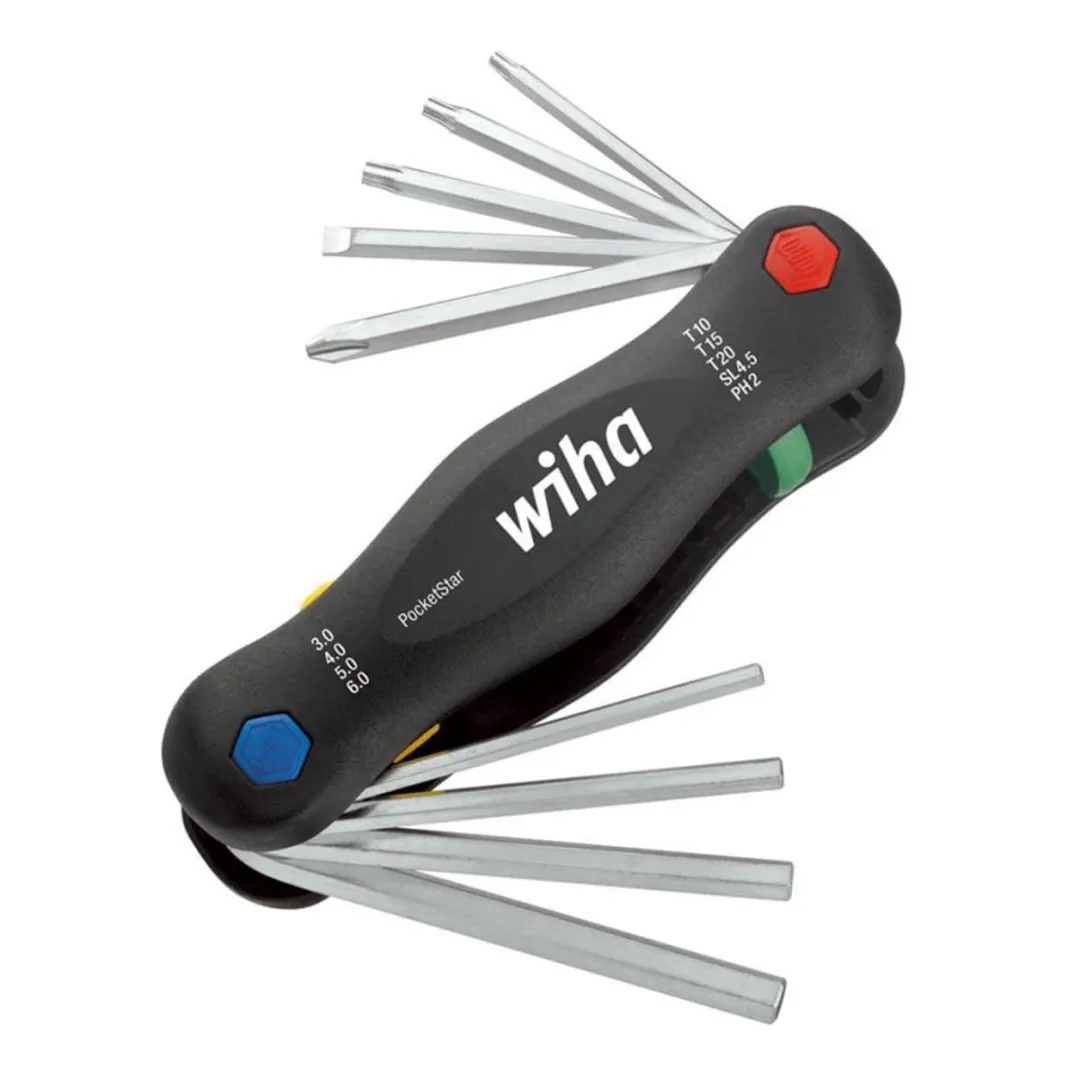 Wiha SB 351PG9X PocketStar Multitool - PH2/TX/T10-T20/3-6mm