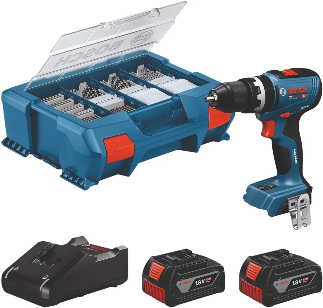 Bosch GSB 18V-65 Slagboormachine - 65 Nm - 2x 4,0 Ah Accu - Oplader