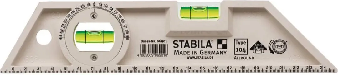 Stabila kunststof waterpas - type 104 - 25cm - 06901