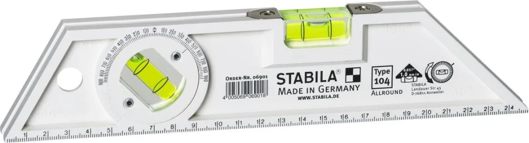 Stabila kunststof waterpas - type 104 - 25cm - 06901
