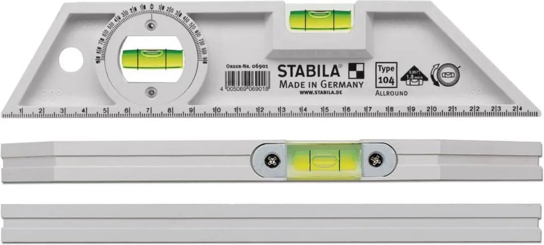 Stabila kunststof waterpas - type 104 - 25cm - 06901