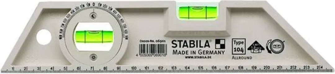 Stabila kunststof waterpas - type 104 - 25cm - 06901