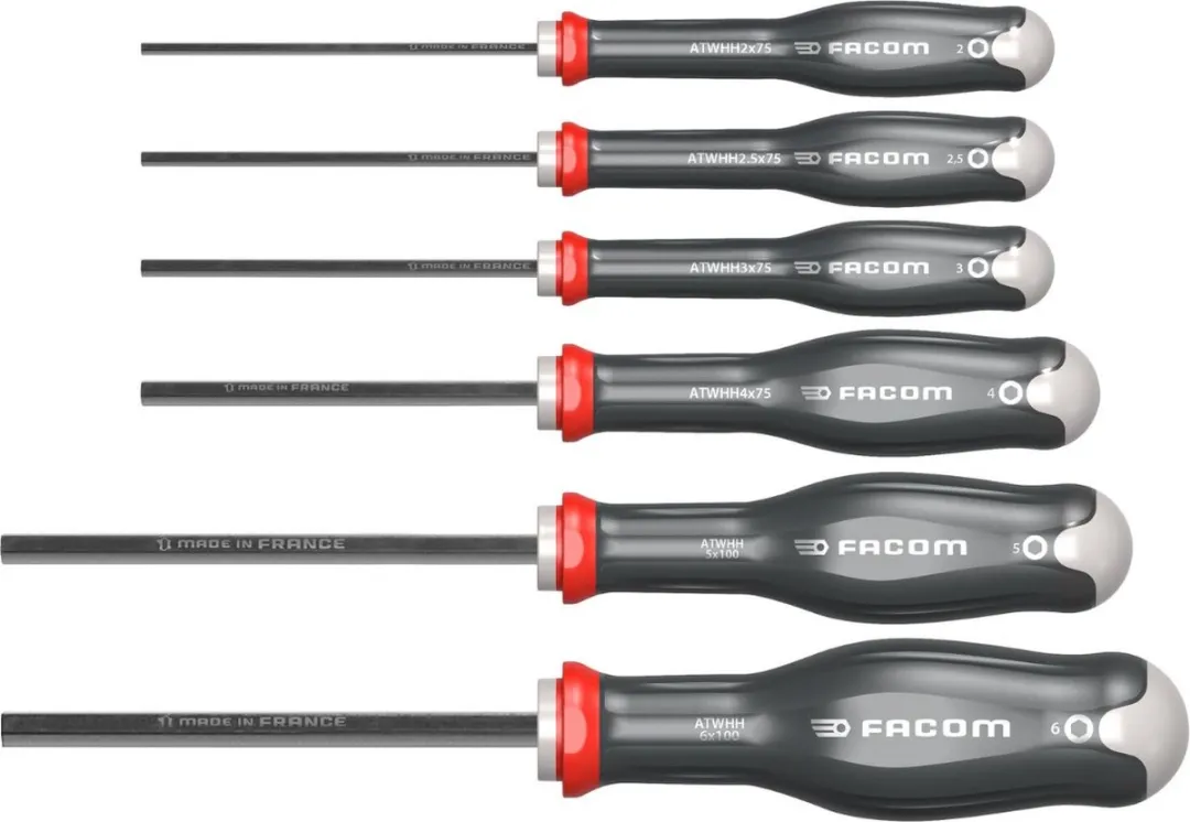 FACOM PROTWIST Inbussleutels 6-delig - Grijs/Rood