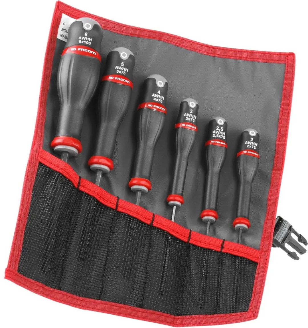 FACOM PROTWIST Inbussleutels 6-delig - Grijs/Rood