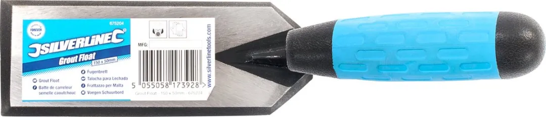 Silverline Voegschuurbord Rubber 150x50mm - Blauw/Grijs/Zilver/Zwart