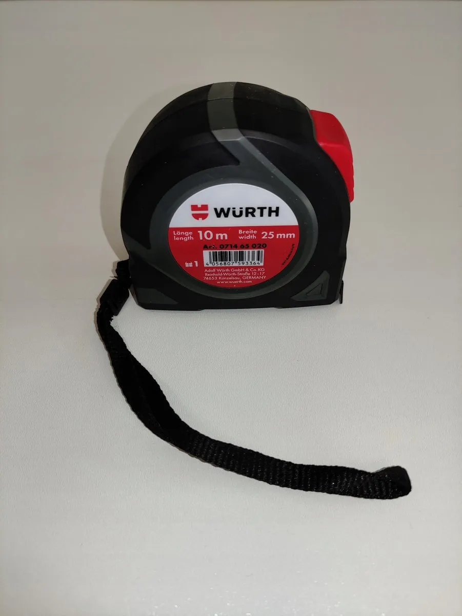 Wurth Rolbandmaat 8m - 25mm Breed - Duurzaam & Nauwkeurig