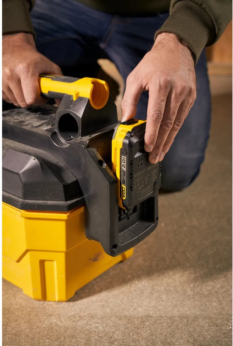 Stanley 18V Accu Stofzuiger SFMCV002B-XJ - Zwart/Geel