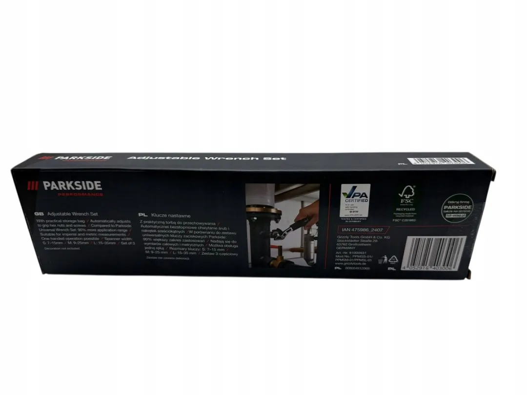Parkside Verstelbare Sleutel Set 2-delig - 7-35mm