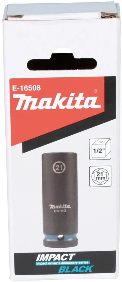 Makita E-16508 Krachtdop 21mm - Zwart