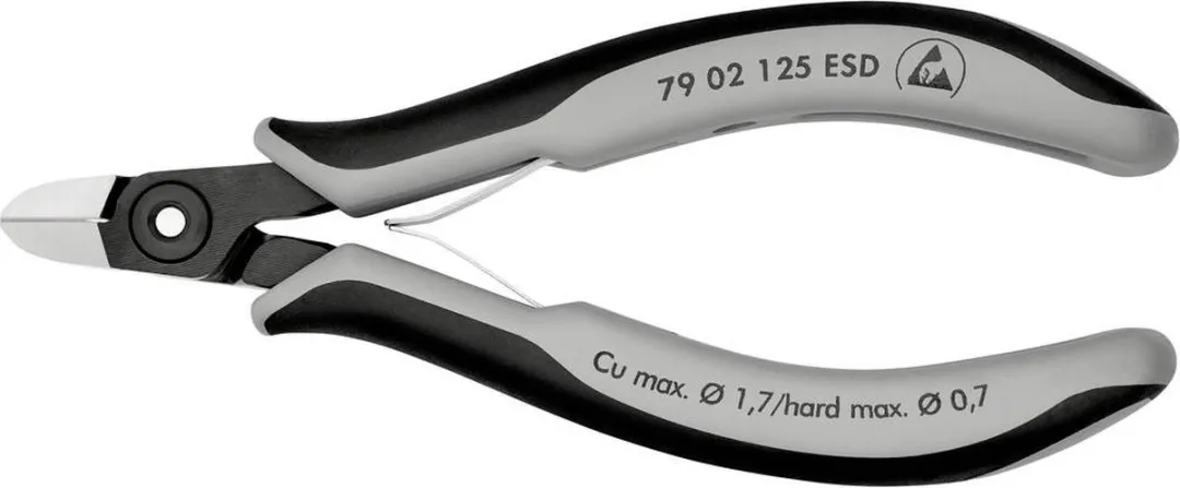 Knipex 79 02 125 ESD Zijsnijtang Ronde-kop 125mm