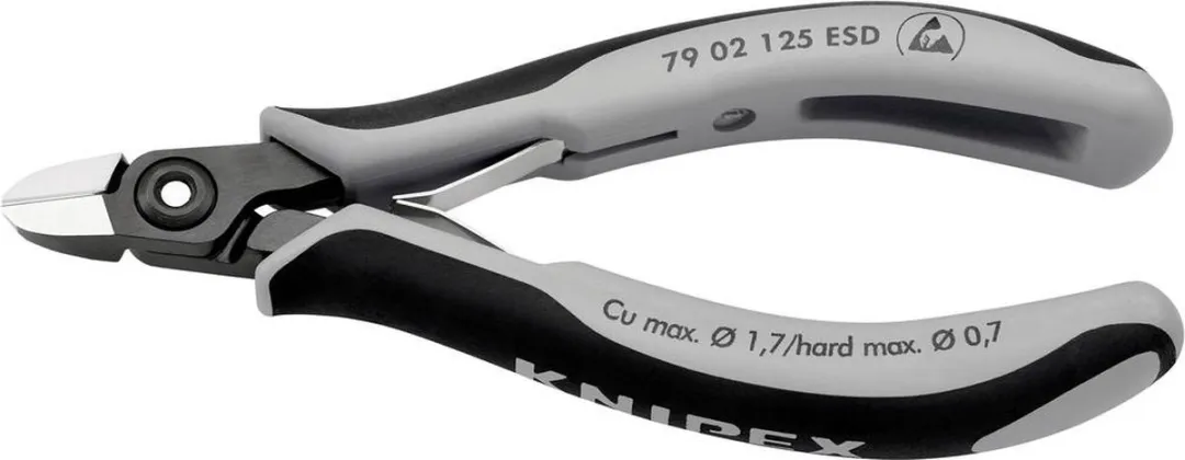 Knipex 79 02 125 ESD Zijsnijtang Ronde-kop 125mm