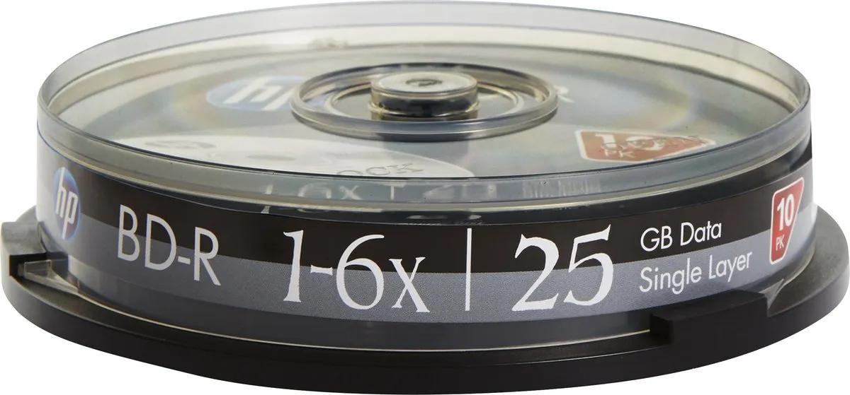 HP BRE00071-3 BD-R Discs 25GB - 10 Stuks