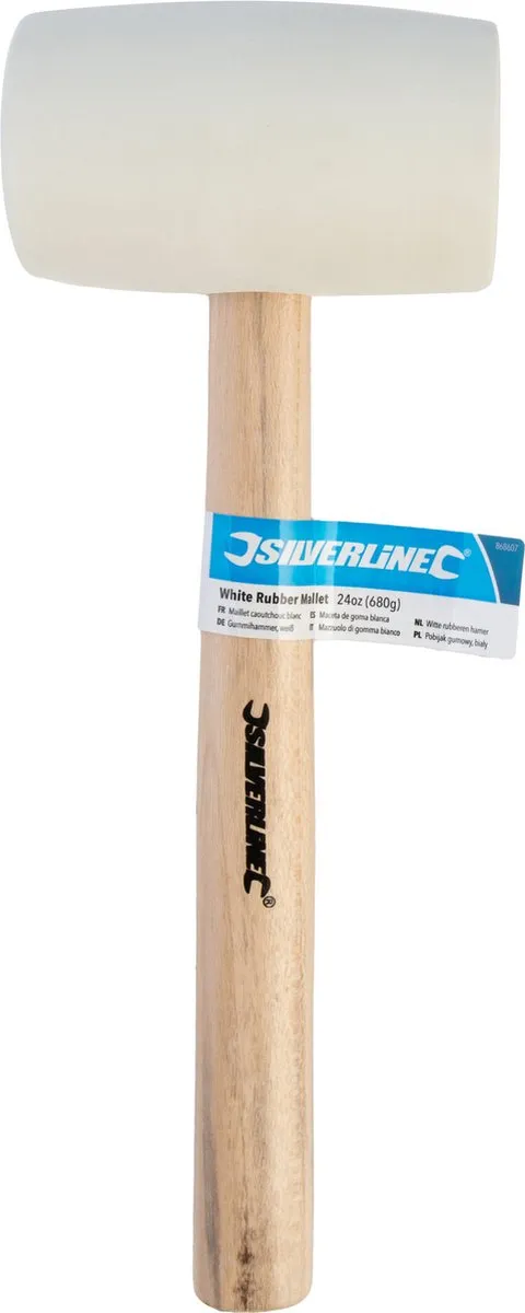 Silverline Hamer met rubberen kop 680g
