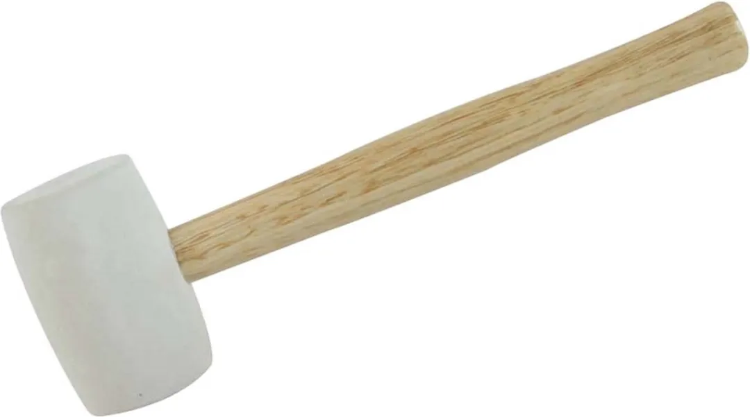 Silverline Hamer met rubberen kop 680g - Hardhouten schacht