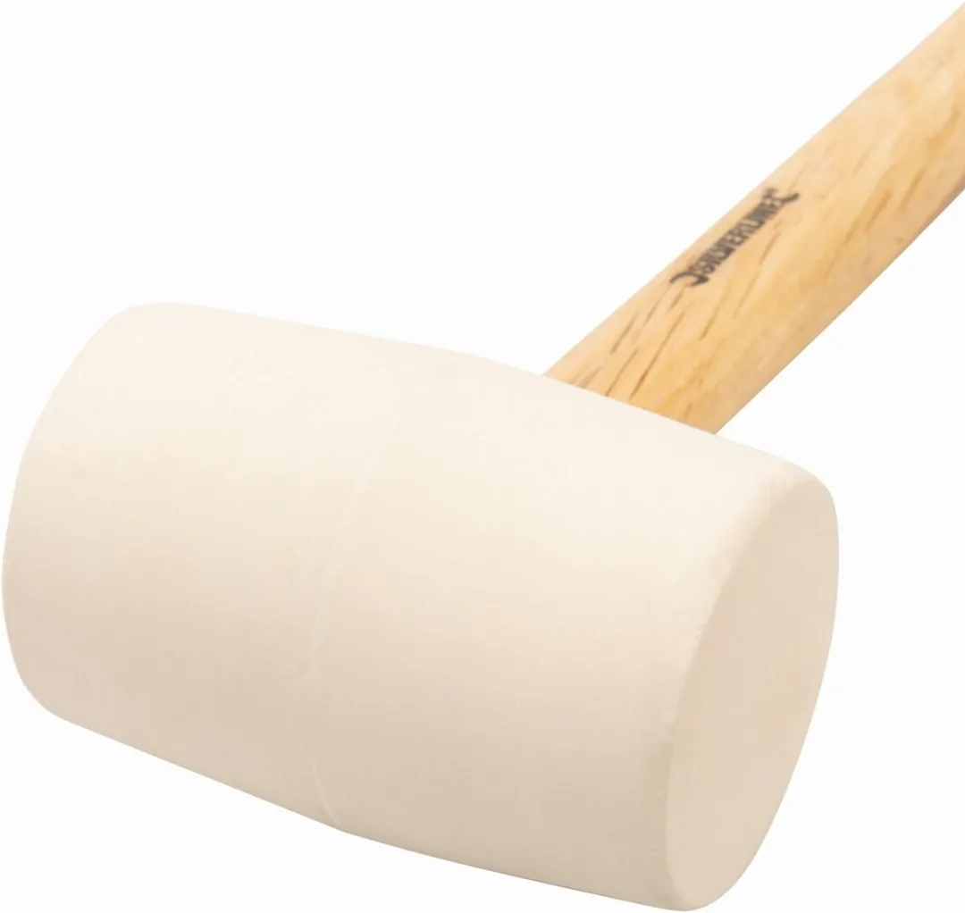 Silverline Hamer met rubberen kop 680g - Hardhouten schacht
