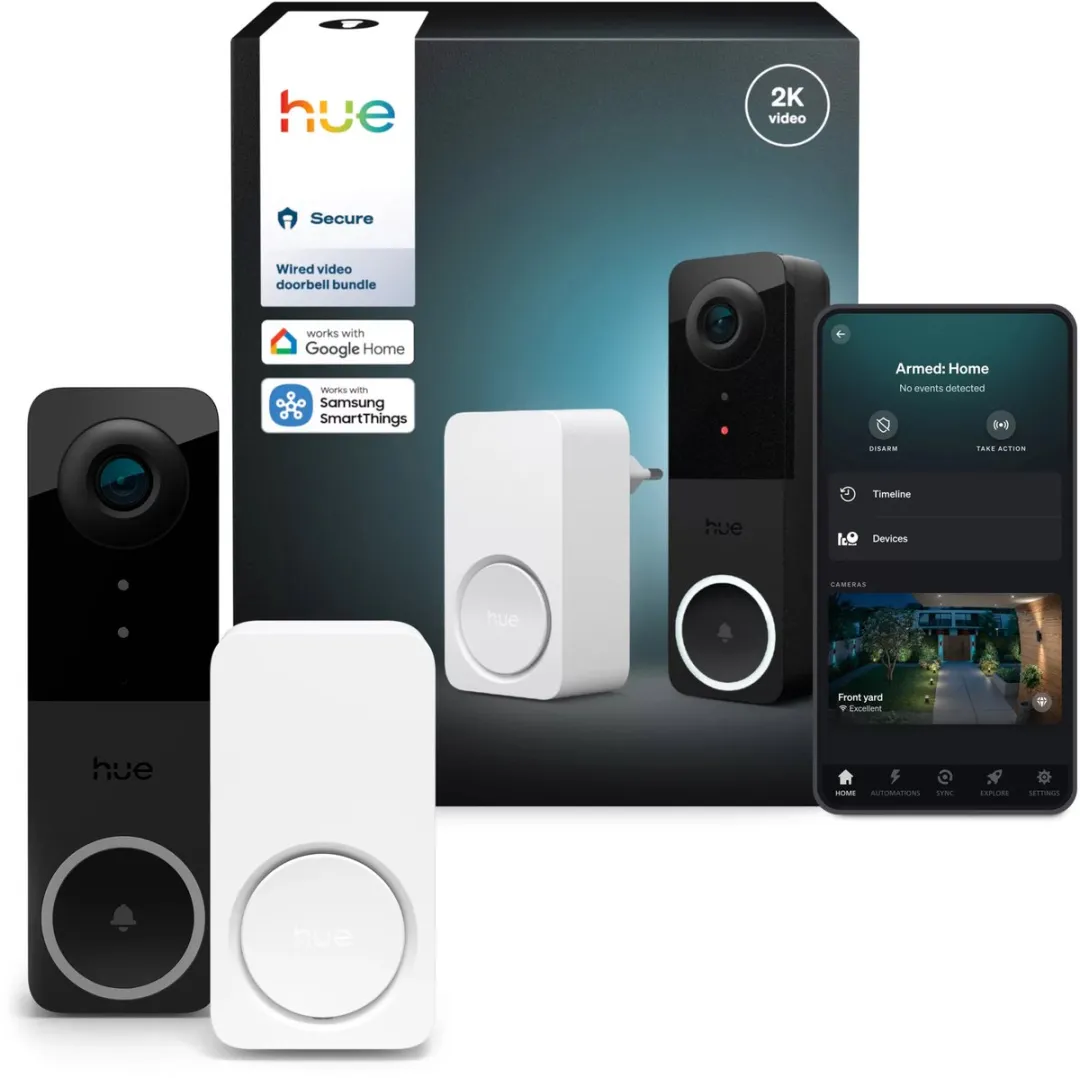 Philips Hue Bedrade Videodeurbel Bundel - 8720169361584 - Zwart/Wit