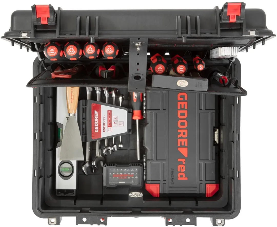 Gedore Meister XL Gereedschapskoffer - 101-delig - Rood/Zilver/Zwart