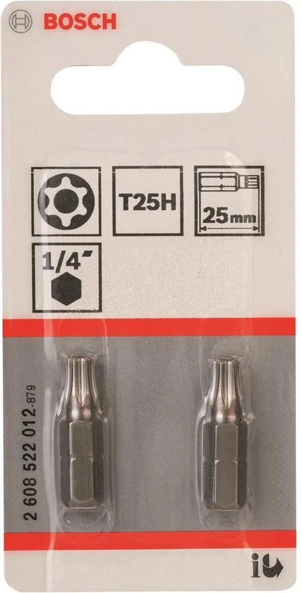 Bosch T25H SECURITY Torx Bit - T25