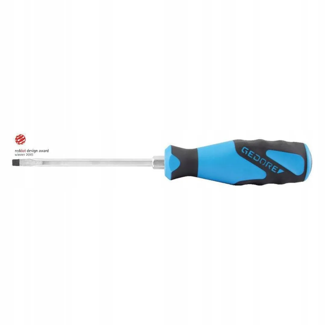 Gedore Platte Schroevendraaier 8mm 2154SK 295mm - Blauw/Zwart