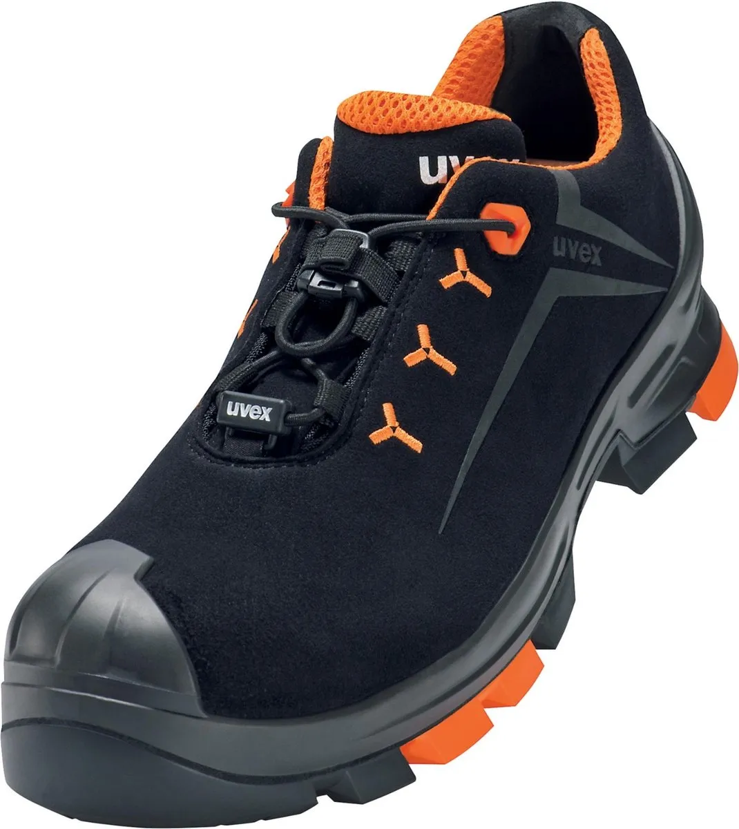 Uvex 2 Halbschuhe S3 65083 Schwarz, Orange (65083)-49 (Weite 12)