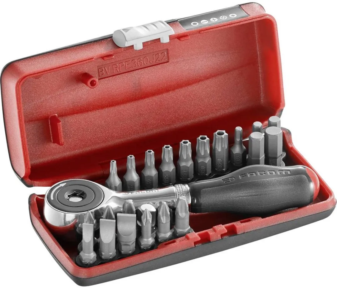 FACOM R.PE360J22PB Ratel-reparatieset 1/4" 22-delig