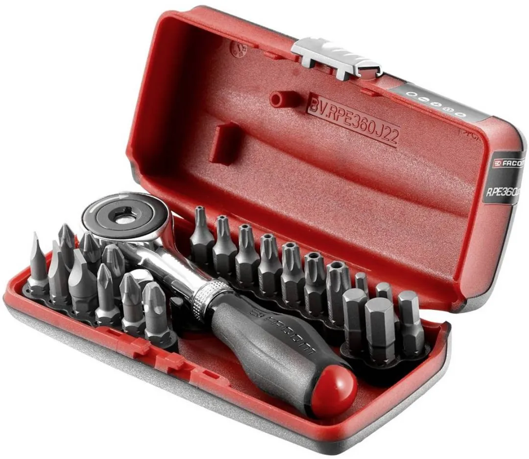 FACOM R.PE360J22PB Ratel-reparatieset 1/4" 22-delig