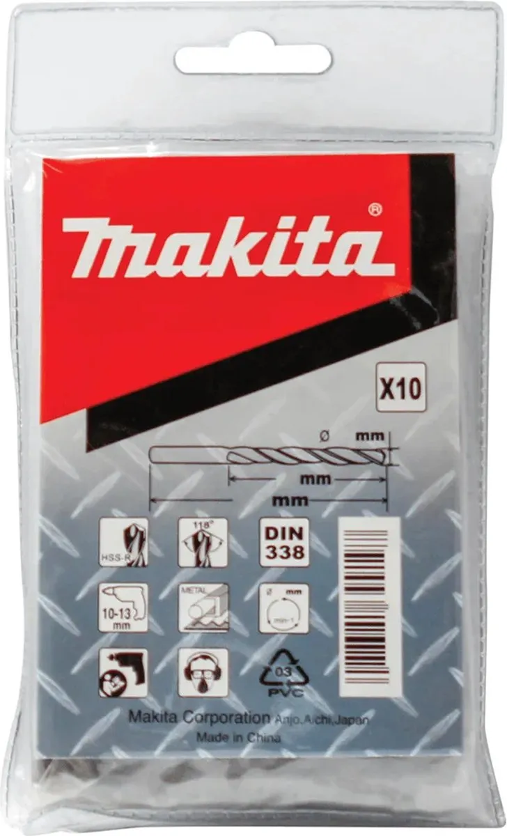 Makita D-39659 Metaalboor 9mm - 10 Stuks